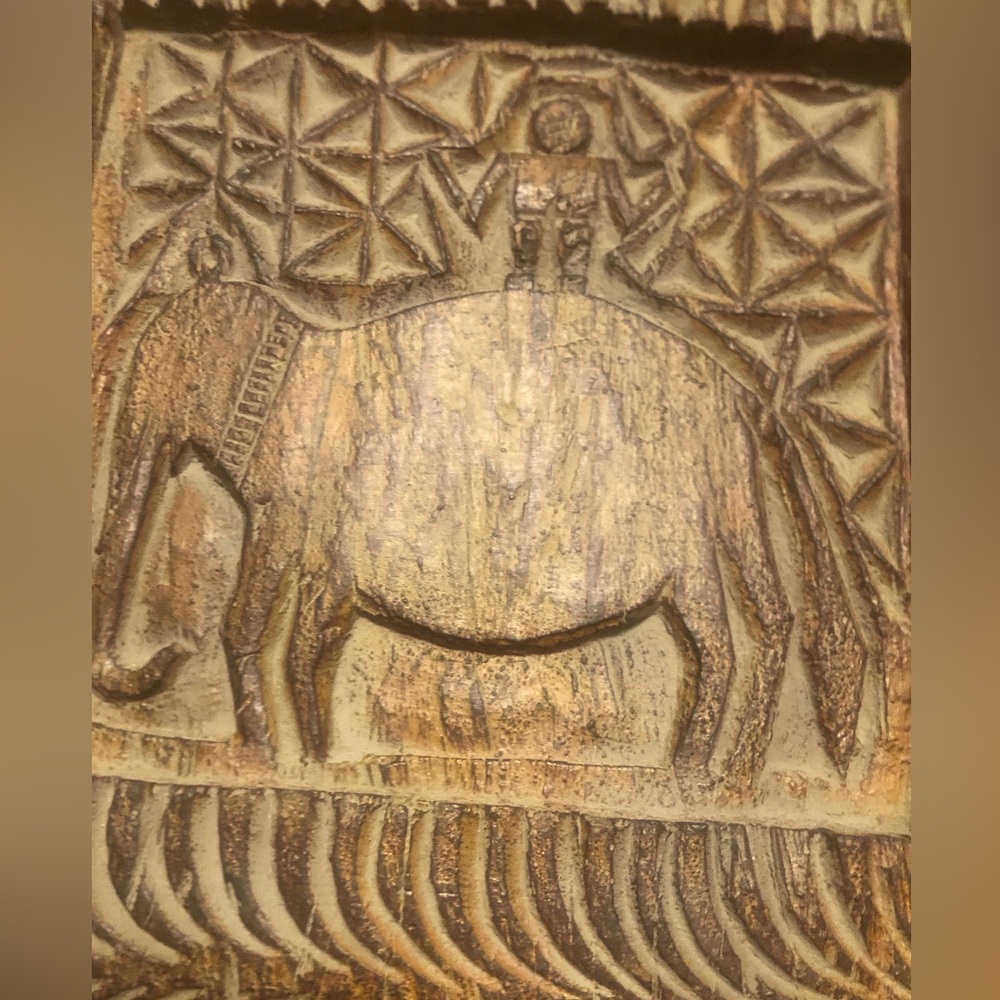 One Carved Wooden Decorative Plaque #2